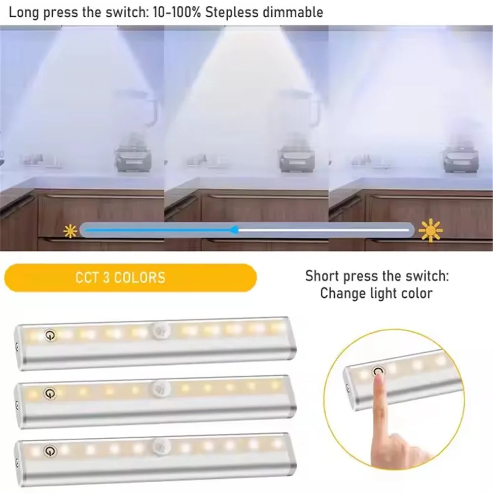 LED Closet Lights Wireless Dimmable Under Cabinet Lights with Remote Control Magnetic Strip Night Light USB Rechargeable
LED Closet Lights Wireless Dimmable Under Cabinet Lights with Remote Control Magnetic Strip Night Light USB Rechargeable