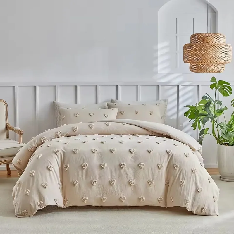 Комплект пододеяльников Tufted Love, мягкий полиэстер цвета хаки, пододеяльник в форме сердца + наволочка, свадебное американское ЕС, односпальное постельное белье Kin Twin
Комплект пододеяльников Tufted Love, мягкий полиэстер цвета хаки, пододеяльник в форме сердца + наволочка, свадебное американское ЕС, односпальное постельное белье Kin Twin