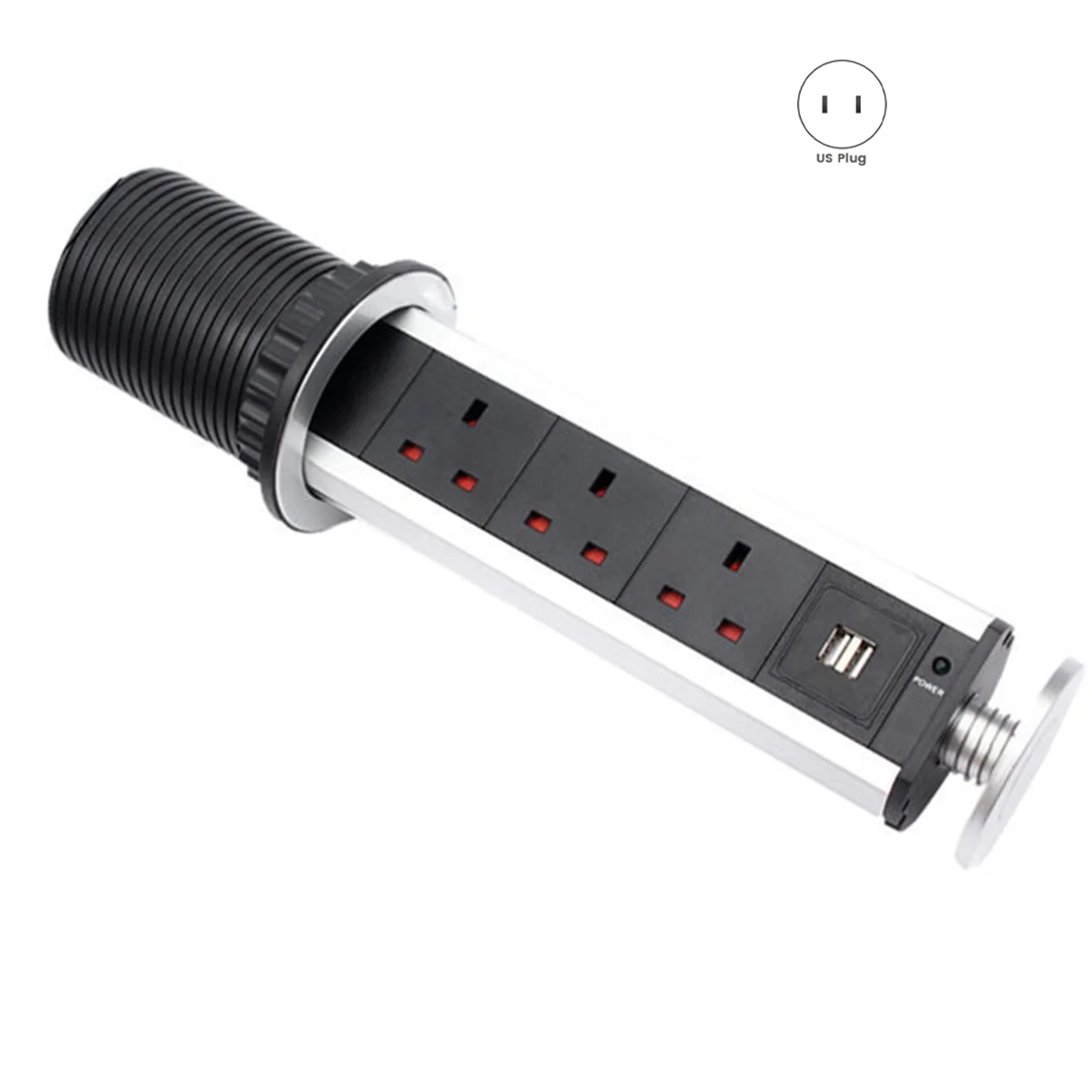 NEW Pop-Up Desktop Concealed Socket USB Electrical Plug Tablet Sockets Power Strip USB Charger Extension Cable US Plug
NEW Pop-Up Desktop Concealed Socket USB Electrical Plug Tablet Sockets Power Strip USB Charger Extension Cable US Plug