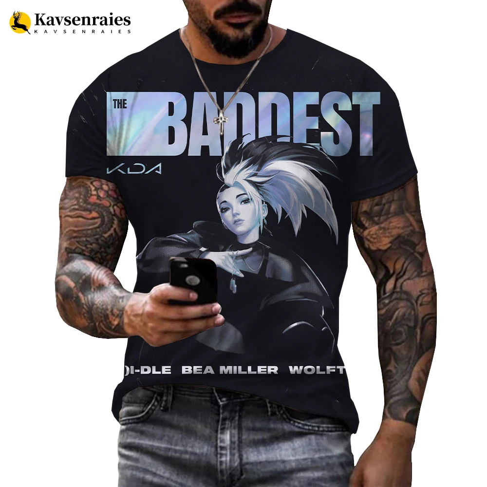 KDA Kpop популярные звезды 3d футболки косплей модная мужская женская футболка Свитшот Топы с коротким рукавом круглым вырезом спортивные 3D футболки 6XL
KDA Kpop популярные звезды 3d футболки косплей модная мужская женская футболка Свитшот Топы с коротким рукавом круглым вырезом спортивные 3D футболки 6XL