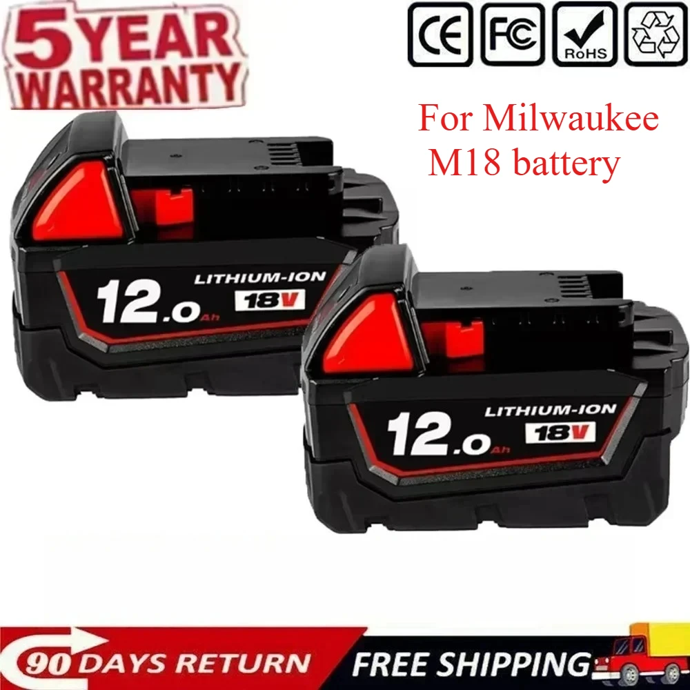 New18V 6.0Ah/9.0Ah/12.0Ah Battery For Milwaukee M18 Battery Li-Ion Replacement Battery, For 18V 48-11-2830 0730-20 Tools battery
New18V 6.0Ah/9.0Ah/12.0Ah Battery For Milwaukee M18 Battery Li-Ion Replacement Battery, For 18V 48-11-2830 0730-20 Tools battery