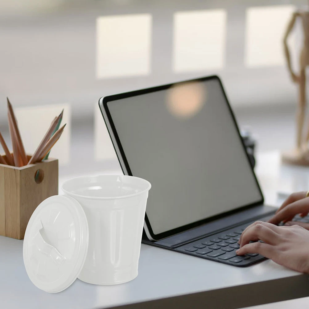 2Pcs Desktop Trash Can Galvanized Wastebasket Lid Multipurpose Storage Flower Container Indoor Decor Galvanized Planter 
2Pcs Desktop Trash Can Galvanized Wastebasket Lid Multipurpose Storage Flower Container Indoor Decor Galvanized Planter