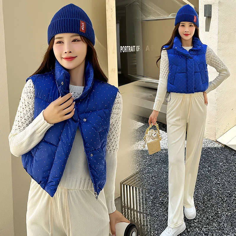 Bright Biamond Fashion New Autumn Stand Collar Elegant Down Coats Warm Outerwear Casual Sleeveless Winter Women Vests Jackets
Bright Biamond Fashion New Autumn Stand Collar Elegant Down Coats Warm Outerwear Casual Sleeveless Winter Women Vests Jackets