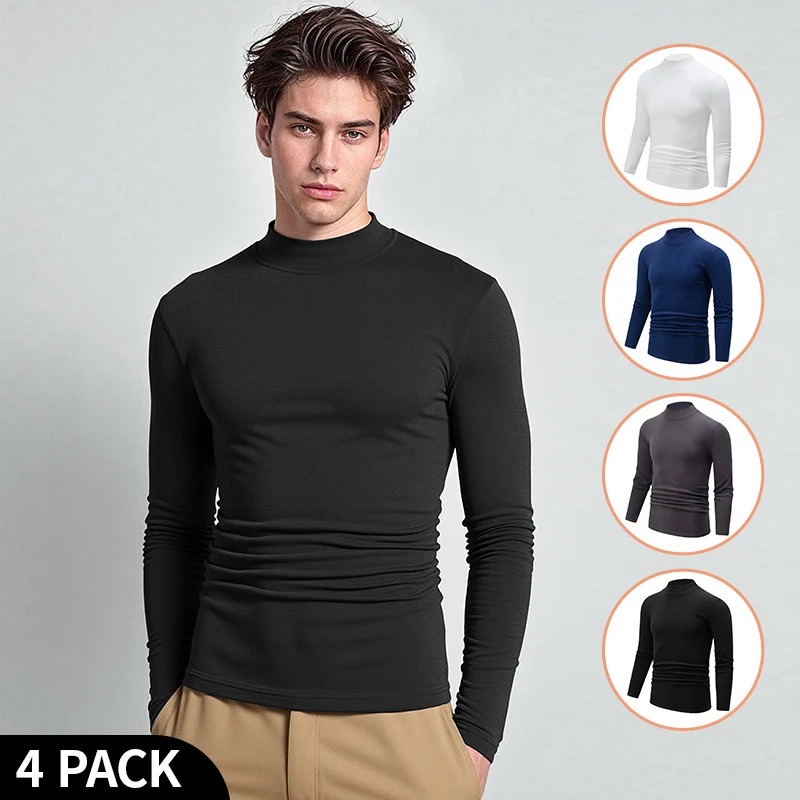 4/1 Piece Autumn And Winter Men's Solid Color Casual Versatile Mid Neck Base Shirt Handsome And Fashionable Sports Warm Top
4/1 Piece Autumn And Winter Men's Solid Color Casual Versatile Mid Neck Base Shirt Handsome And Fashionable Sports Warm Top