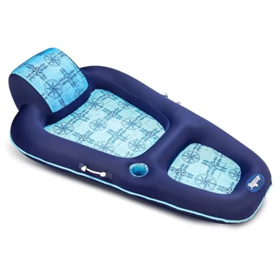 Aqua Luxury Water Lounge X-Large Inflatable Pool Float with Headrest Backrest and Footrest Navy/Light Blue
Aqua Luxury Water Lounge X-Large Inflatable Pool Float with Headrest Backrest and Footrest Navy/Light Blue