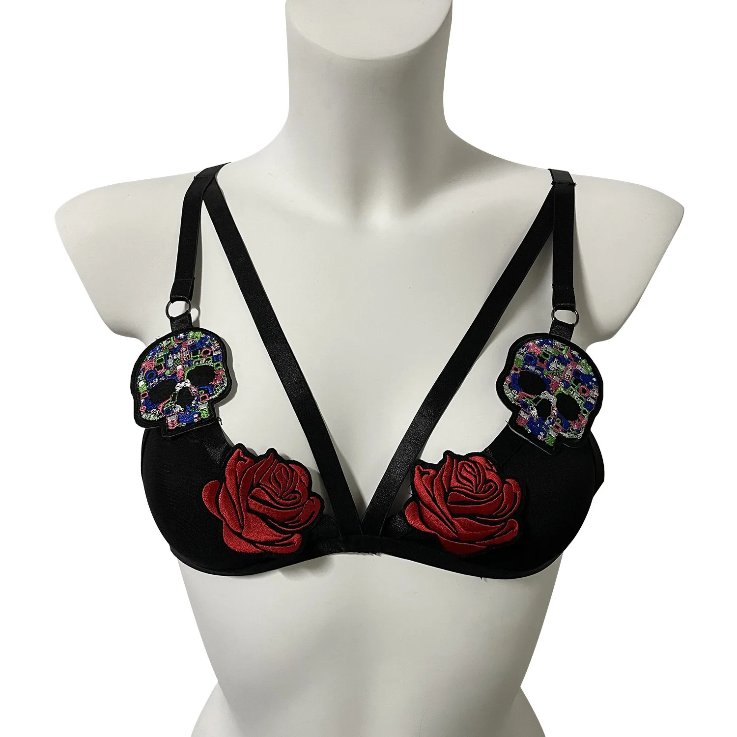 Polyester Harness Lingerie Women Fetish Tops Crop Bodysuit Harajuku Gothic Body Cage Bra Rave Festival Bralette Harness
Polyester Harness Lingerie Women Fetish Tops Crop Bodysuit Harajuku Gothic Body Cage Bra Rave Festival Bralette Harness