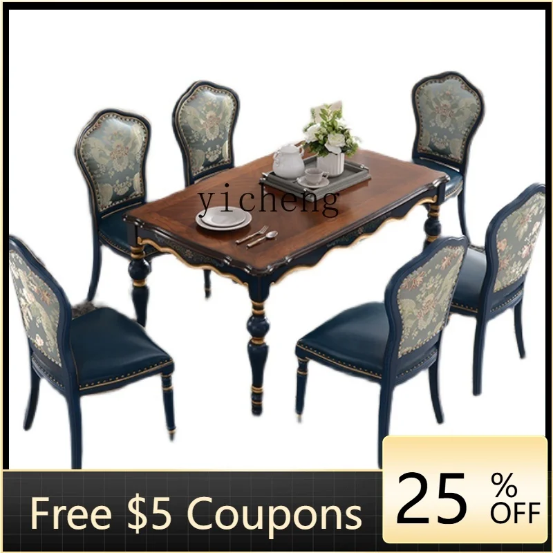 Обеденный гарнитур из массива дерева для небольшой квартиры: прямоугольный обеденный стол и шесть стульев.
Обеденный гарнитур из массива дерева для небольшой квартиры: прямоугольный обеденный стол и шесть стульев.