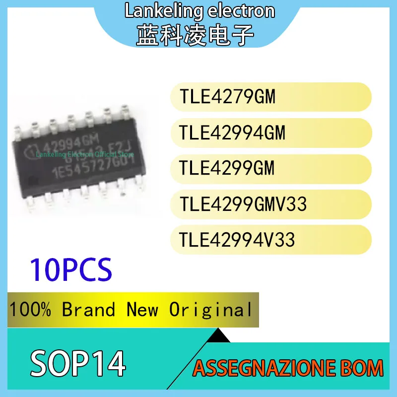 (10PCS)TLE4279GM TLE42994GM TLE4299GM TLE4299GMV33 TLE42994V33 IC 100% Brand New Original chip SOP14
(10PCS)TLE4279GM TLE42994GM TLE4299GM TLE4299GMV33 TLE42994V33 IC 100% Brand New Original chip SOP14