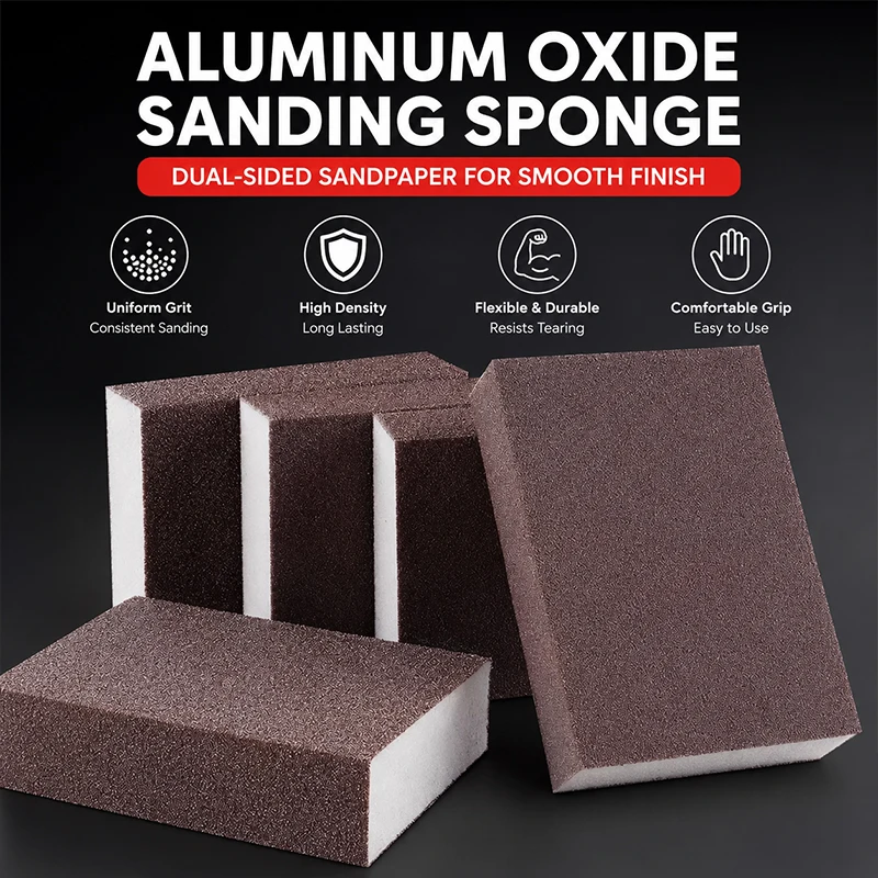 1pcs Multifunctional Sponge Sanding Pads Double-Sided Sandpaper Block for Wood Wall Putty Metal Rust Grout Finishing Polish
1pcs Multifunctional Sponge Sanding Pads Double-Sided Sandpaper Block for Wood Wall Putty Metal Rust Grout Finishing Polish