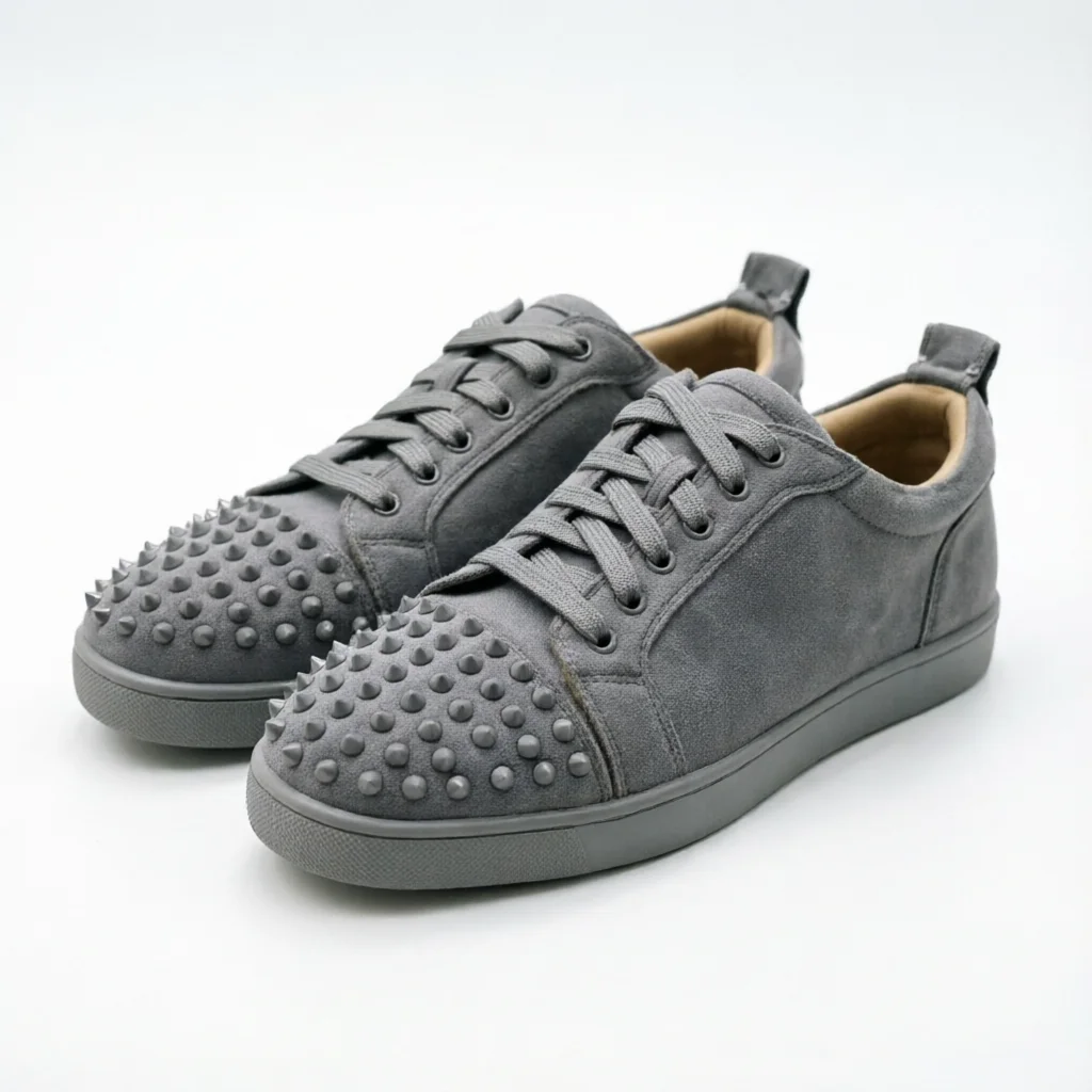 Men's Casual Shoes Grey Suede Sneakers Men Flat Rivet Skateboard Shoes Male Fashion Luxury Designer Walking Loafers Zapatos De H
Men's Casual Shoes Grey Suede Sneakers Men Flat Rivet Skateboard Shoes Male Fashion Luxury Designer Walking Loafers Zapatos De H