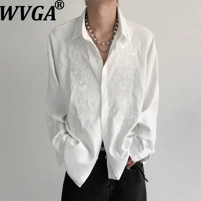 WVGA Spring Summer New Men Tide Embroidered Long Sleeve Shirt Unique Design Niche Stylish Casual Turn-Down Collar Top Ins W24630
WVGA Spring Summer New Men Tide Embroidered Long Sleeve Shirt Unique Design Niche Stylish Casual Turn-Down Collar Top Ins W24630