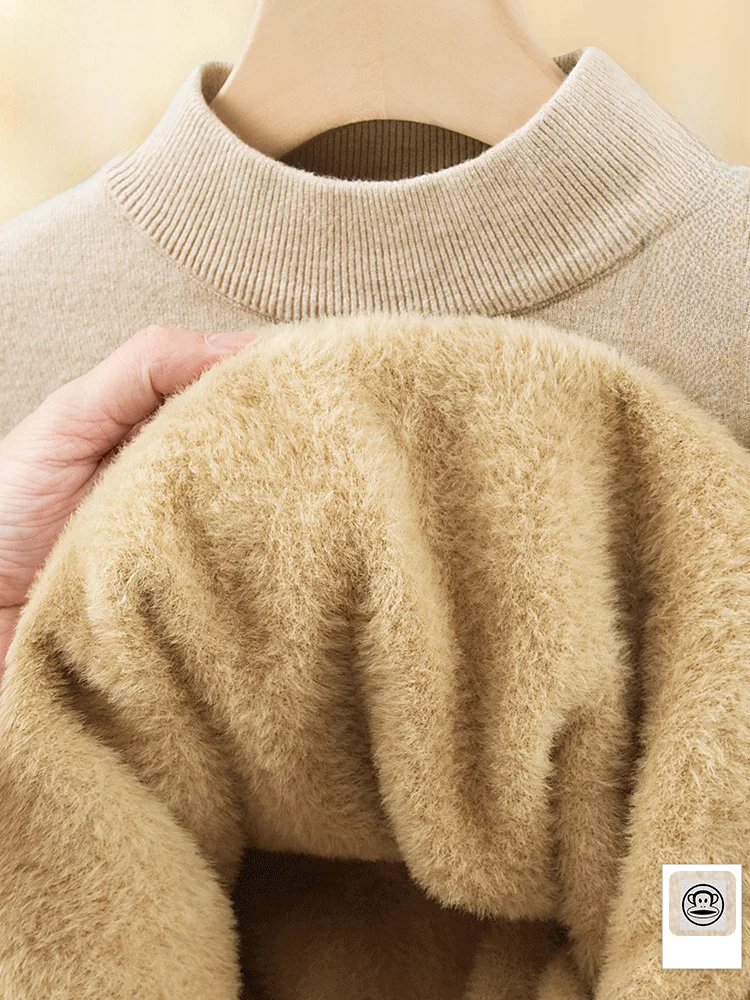 Мужской вязаный свитер с флисовой подкладкой, осенне-зимний, с высоким воротником, свободного кроя, удобный трикотаж Cleanfit Sle
Мужской вязаный свитер с флисовой подкладкой, осенне-зимний, с высоким воротником, свободного кроя, удобный трикотаж Cleanfit Sle