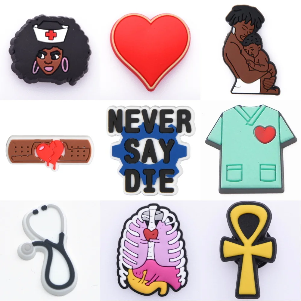 Nurses’s Day DIY Black Women Doctor Shoe Decoration Pink Heart Shoe Charms Milk Bottle Clogs Sandals Accessories Holiday Gifts
Nurses’s Day DIY Black Women Doctor Shoe Decoration Pink Heart Shoe Charms Milk Bottle Clogs Sandals Accessories Holiday Gifts