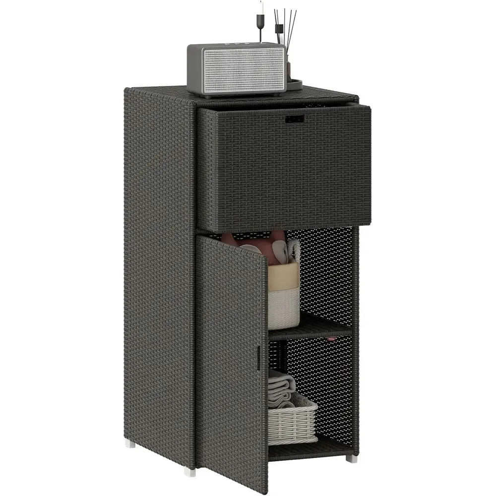 Outdoor Pool Storage Cabinet with Waterproof Rattan Basket, 24x24x47, Brown
Outdoor Pool Storage Cabinet with Waterproof Rattan Basket, 24x24x47, Brown
