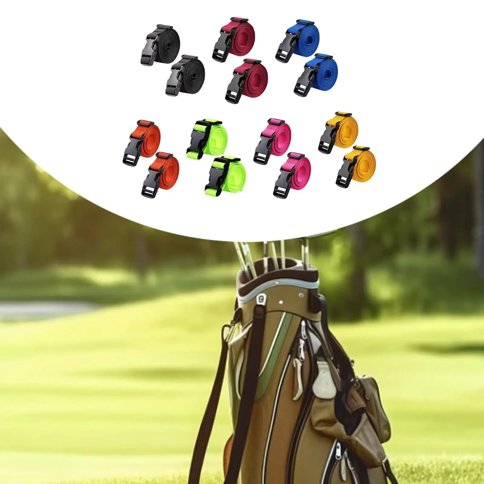 2x Golf Cart Bag Straps Nylon Luggage Straps Packing Lightweight Practical Replacement Portable Adjustable Lashing Straps
2x Golf Cart Bag Straps Nylon Luggage Straps Packing Lightweight Practical Replacement Portable Adjustable Lashing Straps