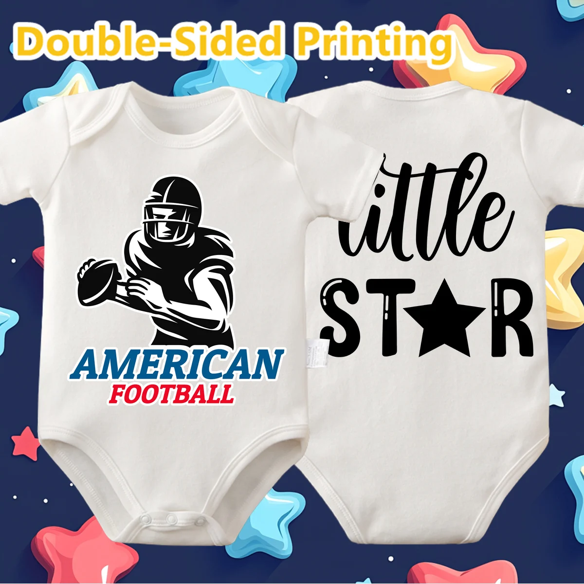 Pure Cotton Onesie Double-sided Football Cool Printing Bodysuit Comfortable Cloths for Baby Jumpsuit for 0 To 12 Months Newborn
Pure Cotton Onesie Double-sided Football Cool Printing Bodysuit Comfortable Cloths for Baby Jumpsuit for 0 To 12 Months Newborn