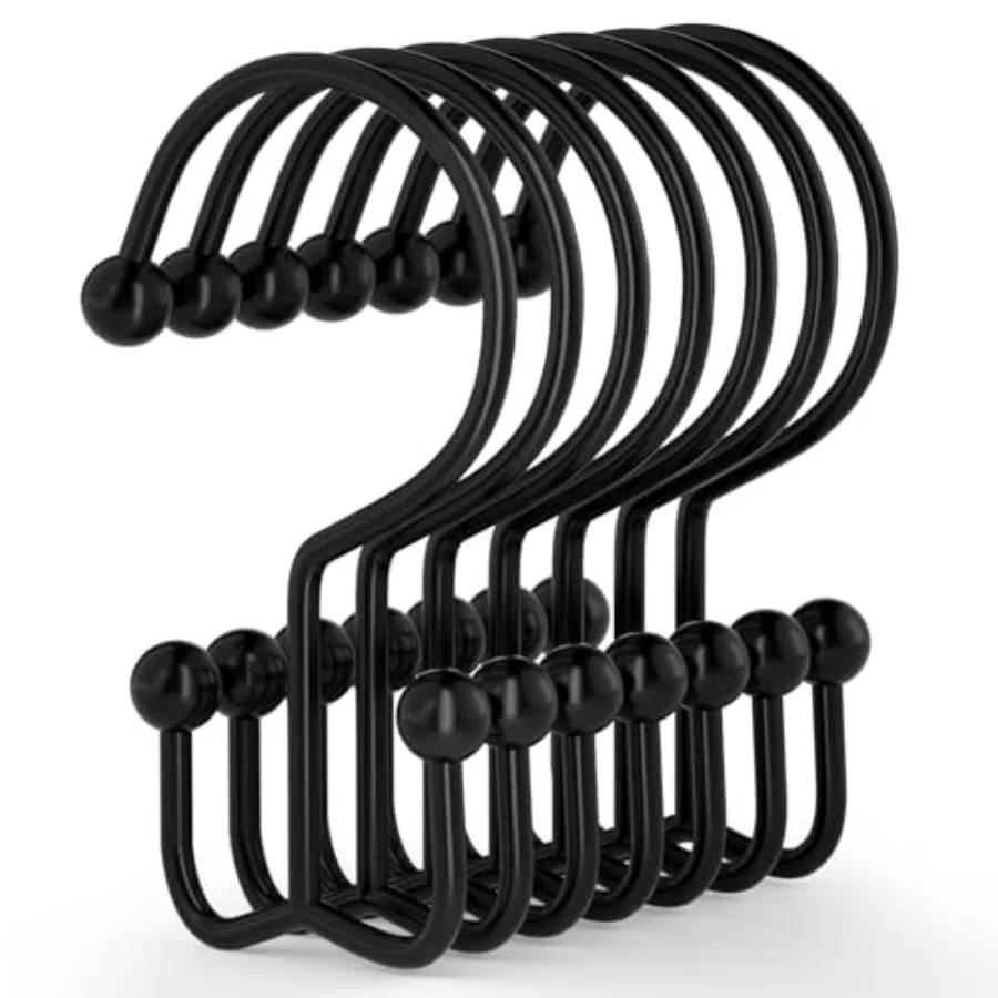 Shower Curtain Hooks, 12 Pcs Shower Curtain Rings, Durable Rust Proof Shower Curtain Hooks, Shower Rings for Curtain, Double Gl
Shower Curtain Hooks, 12 Pcs Shower Curtain Rings, Durable Rust Proof Shower Curtain Hooks, Shower Rings for Curtain, Double Gl