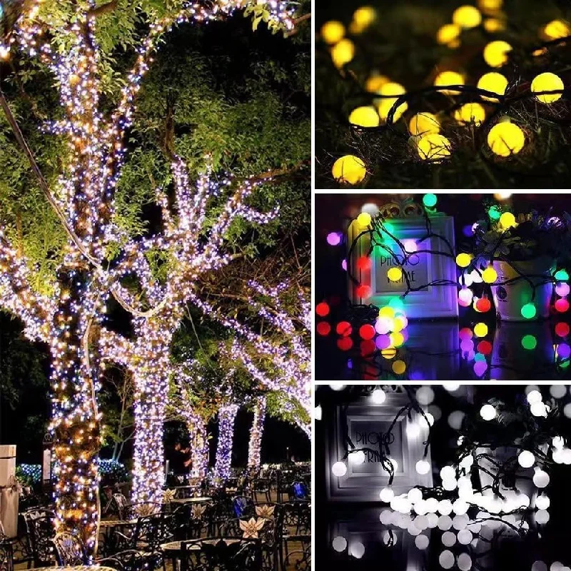 Solar String Lights 100 LED Frosted Globe IP65 Outdoor Fairy Light For Halloween Christmas Party Garden Decoration 8 Modes 
Solar String Lights 100 LED Frosted Globe IP65 Outdoor Fairy Light For Halloween Christmas Party Garden Decoration 8 Modes