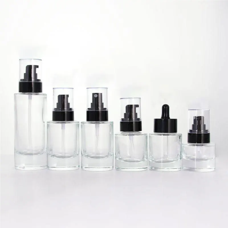 Cosmetic Skincare Packaging Flat Shoulder Glass Bottle Skincare Packaging Round Cosmetic Glass Toner Lotion Pump Glass Serum
Cosmetic Skincare Packaging Flat Shoulder Glass Bottle Skincare Packaging Round Cosmetic Glass Toner Lotion Pump Glass Serum