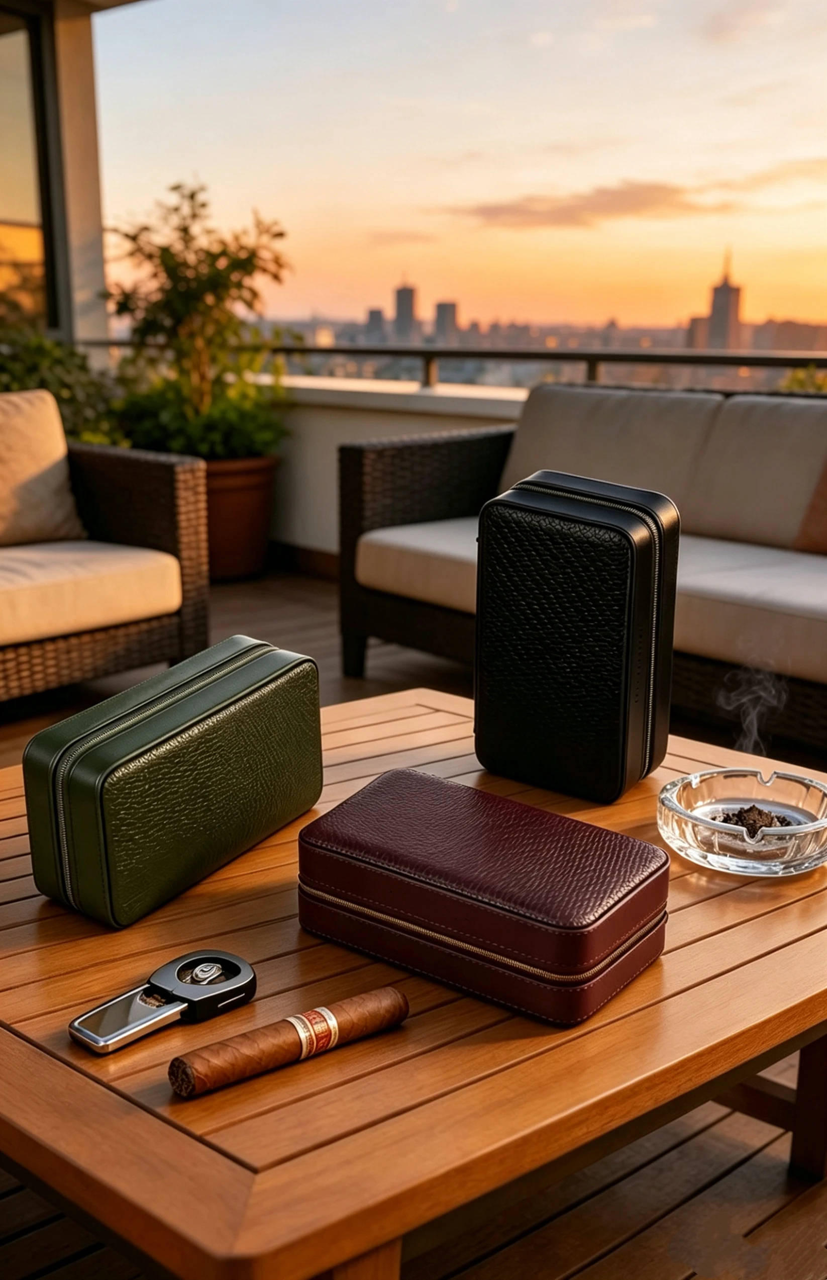 Leather Portable Cedar Cigar Box, Moisturizing Cigar Leather Bag.
Leather Portable Cedar Cigar Box, Moisturizing Cigar Leather Bag.