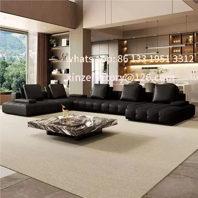 Customizable European Longer Sofa Luxury Leather Desig Lounge Living Room Sofa Modern Recliner Puffs Muebles Para El Hogar Couch
Customizable European Longer Sofa Luxury Leather Desig Lounge Living Room Sofa Modern Recliner Puffs Muebles Para El Hogar Couch