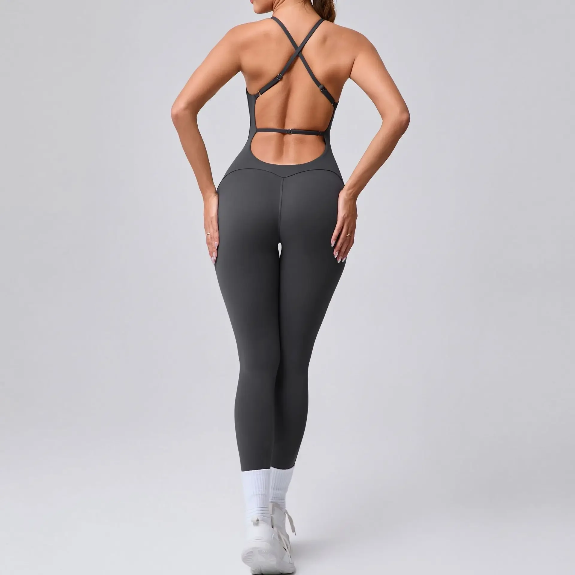 Seamless Yoga Jumpsuits Sports Fitness Cross Straps Beauty Back Peach Hip Raise Tight One-piece Gym Workout Tracksuits for Women
Seamless Yoga Jumpsuits Sports Fitness Cross Straps Beauty Back Peach Hip Raise Tight One-piece Gym Workout Tracksuits for Women