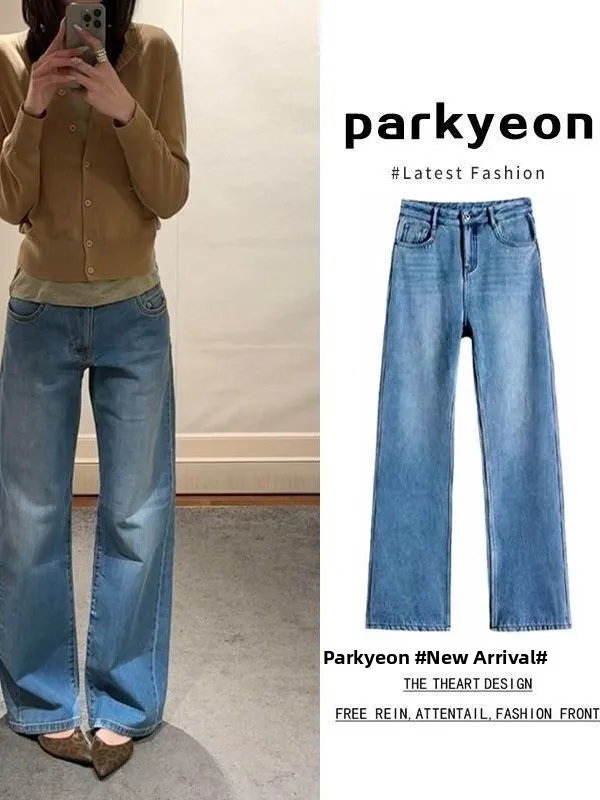 American Retro Blue High Waist Straight Leg Jeans Women's Spring Summer Loose Floor-Length Pants Casual Wide Leg Jeans
American Retro Blue High Waist Straight Leg Jeans Women's Spring Summer Loose Floor-Length Pants Casual Wide Leg Jeans