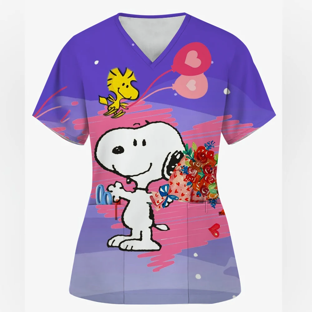 Hospital Working Uniforms Medcine Snoopy print Nursing v-neck blouse Dental clinic Uniform Medical Nurse short sleeve Scrub Tops
Hospital Working Uniforms Medcine Snoopy print Nursing v-neck blouse Dental clinic Uniform Medical Nurse short sleeve Scrub Tops