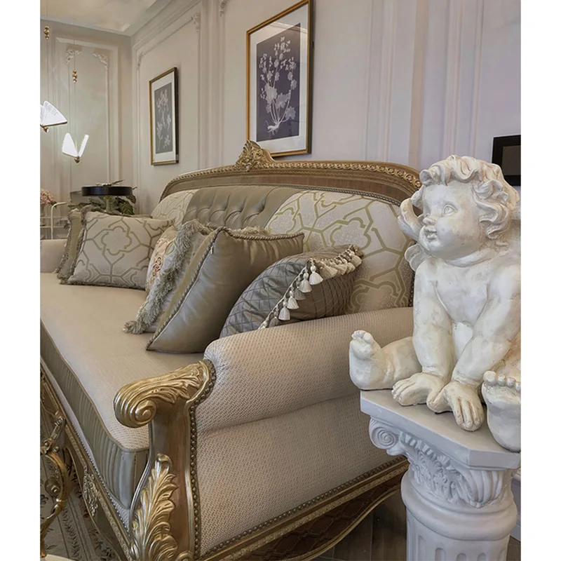 Neoclassical French four-person sofa leisure chair villa large apartment 123 combination sofa furniture
Neoclassical French four-person sofa leisure chair villa large apartment 123 combination sofa furniture