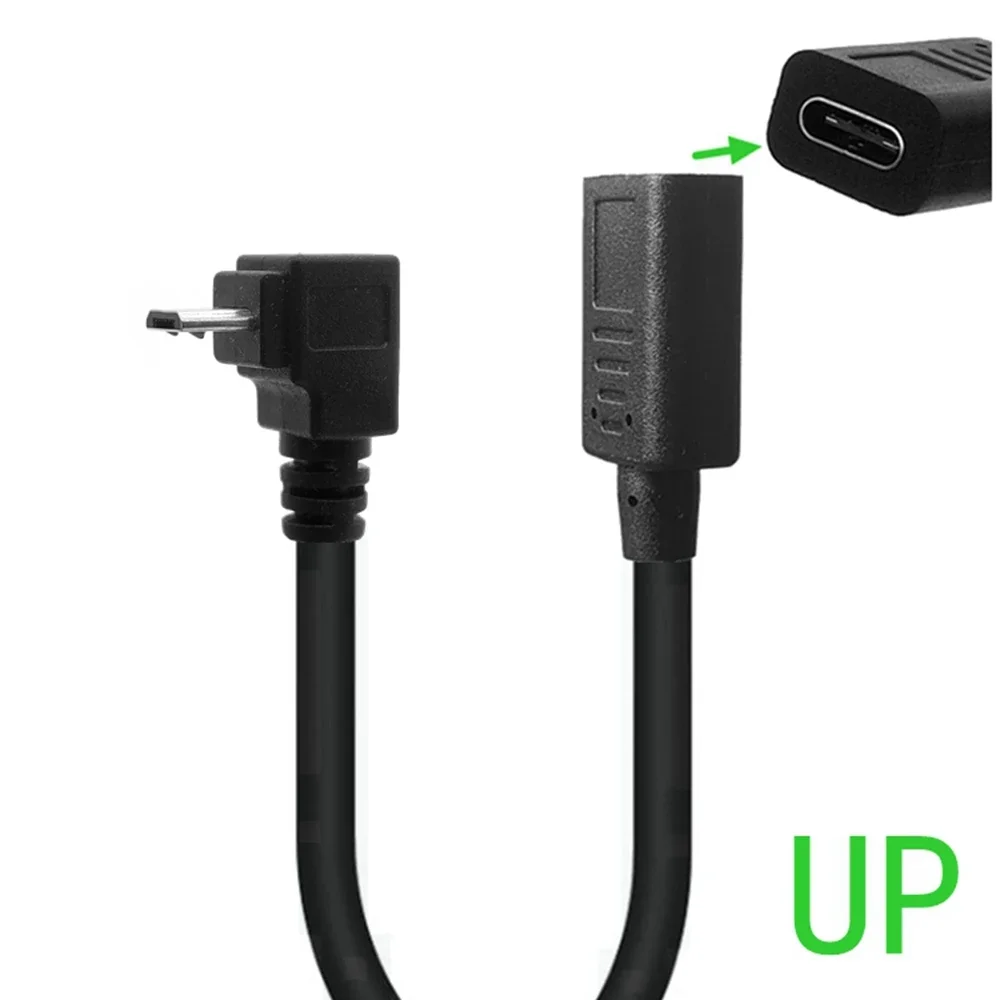 USB3.1type-c female to micro USB male to female data charging adapter cable, micro USB upper, lower, left and right elbows
USB3.1type-c female to micro USB male to female data charging adapter cable, micro USB upper, lower, left and right elbows
