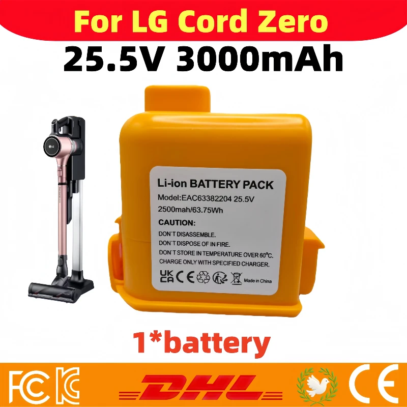 25.8V 3000mAh lithium-ion battery suitable for LG neutral wire EAC63382204 A9、A9S、A9N、A9M、A9T Ultra、A9MAX、P9、A9K-CORE、A9K PRO
25.8V 3000mAh lithium-ion battery suitable for LG neutral wire EAC63382204 A9、A9S、A9N、A9M、A9T Ultra、A9MAX、P9、A9K-CORE、A9K PRO