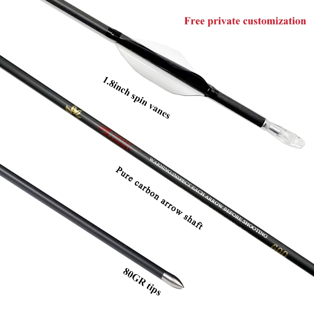 12pcs Linkboy Archery Pure Carbon Arrows ID4.2MM Spin Vanes Arrows Spine 400-1800 Bow Hunting
12pcs Linkboy Archery Pure Carbon Arrows ID4.2MM Spin Vanes Arrows Spine 400-1800 Bow Hunting