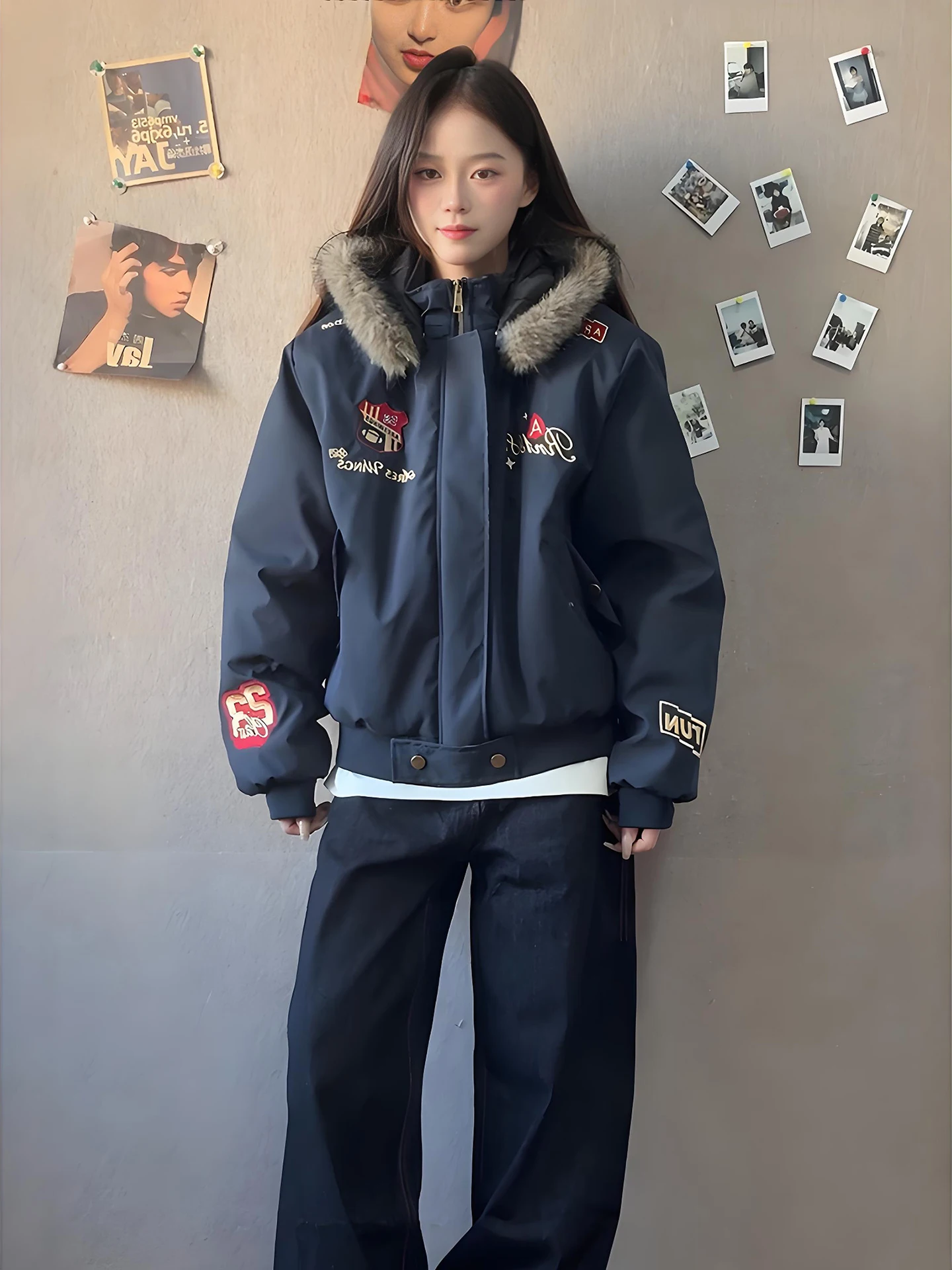 Американский зимний пилотский пиджак из хлопка с вышивкой, с меховым воротником из орла, утепленный, для мужчин и женщин
Американский зимний пилотский пиджак из хлопка с вышивкой, с меховым воротником из орла, утепленный, для мужчин и женщин