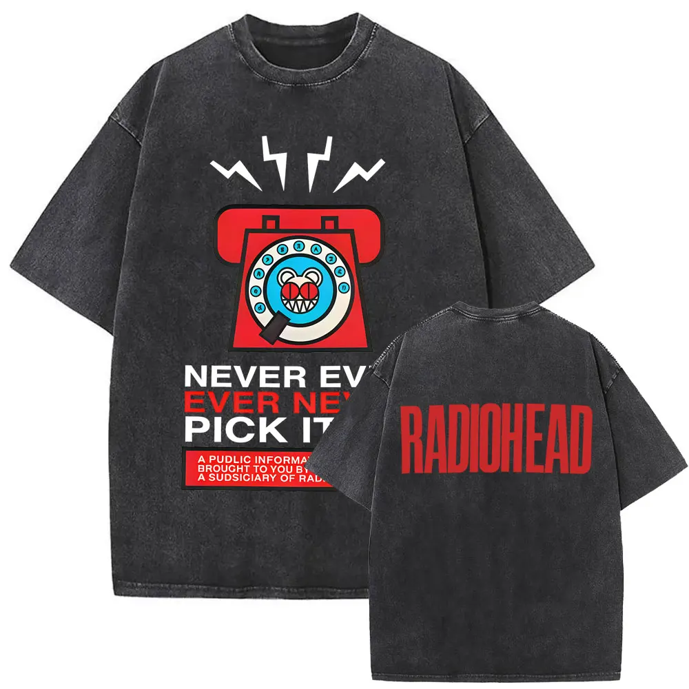 Washed Vintage Rock Band Radiohead Never Pick It Up T-shirts Men Women Casual Retro Gothic T Shirts Men's Oversized Short Sleeve
Washed Vintage Rock Band Radiohead Never Pick It Up T-shirts Men Women Casual Retro Gothic T Shirts Men's Oversized Short Sleeve