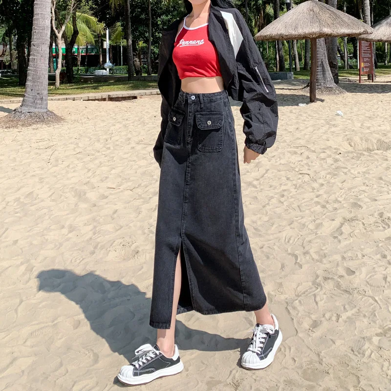 Y2K Vintage High Waist Long Denim Skirt 2024 Korean Style High Waist Skirts Woman Korean Street Slim A-Line Skirt Long Skirt
Y2K Vintage High Waist Long Denim Skirt 2024 Korean Style High Waist Skirts Woman Korean Street Slim A-Line Skirt Long Skirt