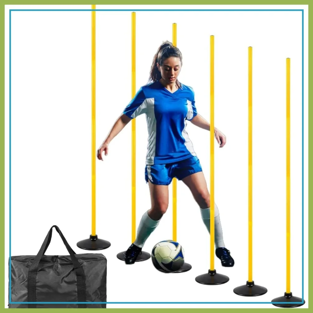 6 Pack 5ft Adjustable Agility Training Poles with Rubber Bases and Storage Bag for Soccer, Basketball, Football, Horse, Dog
6 Pack 5ft Adjustable Agility Training Poles with Rubber Bases and Storage Bag for Soccer, Basketball, Football, Horse, Dog