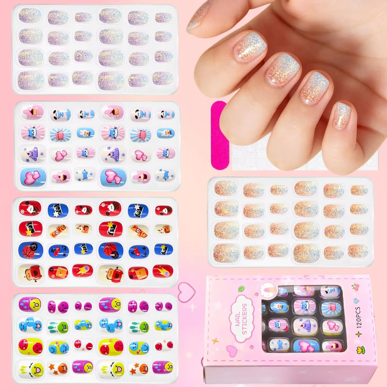 120Pcs Cute Animal Dog Cat Design Short Square False Nails Glitter Full Cover Fake Nails Tips For Girls Wearable Press on Nails
120Pcs Cute Animal Dog Cat Design Short Square False Nails Glitter Full Cover Fake Nails Tips For Girls Wearable Press on Nails