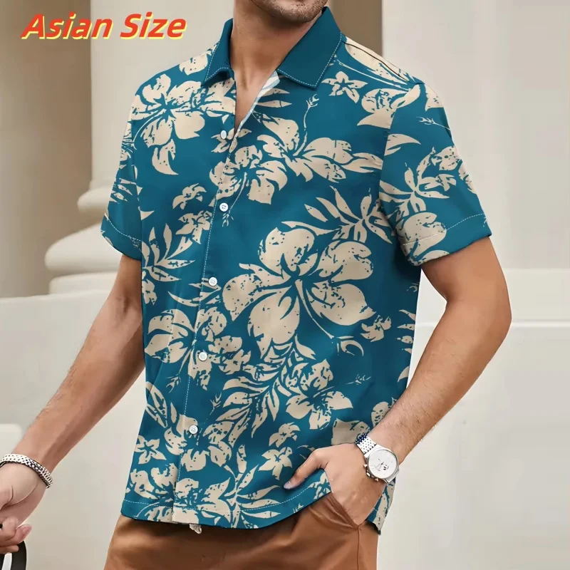 Colorful Flower Pattern Hawaiian Shirt For Men Plants 3D Printed Short Sleeves Summer Loose Aloha Shirts Lapel Blouses Tops
Colorful Flower Pattern Hawaiian Shirt For Men Plants 3D Printed Short Sleeves Summer Loose Aloha Shirts Lapel Blouses Tops