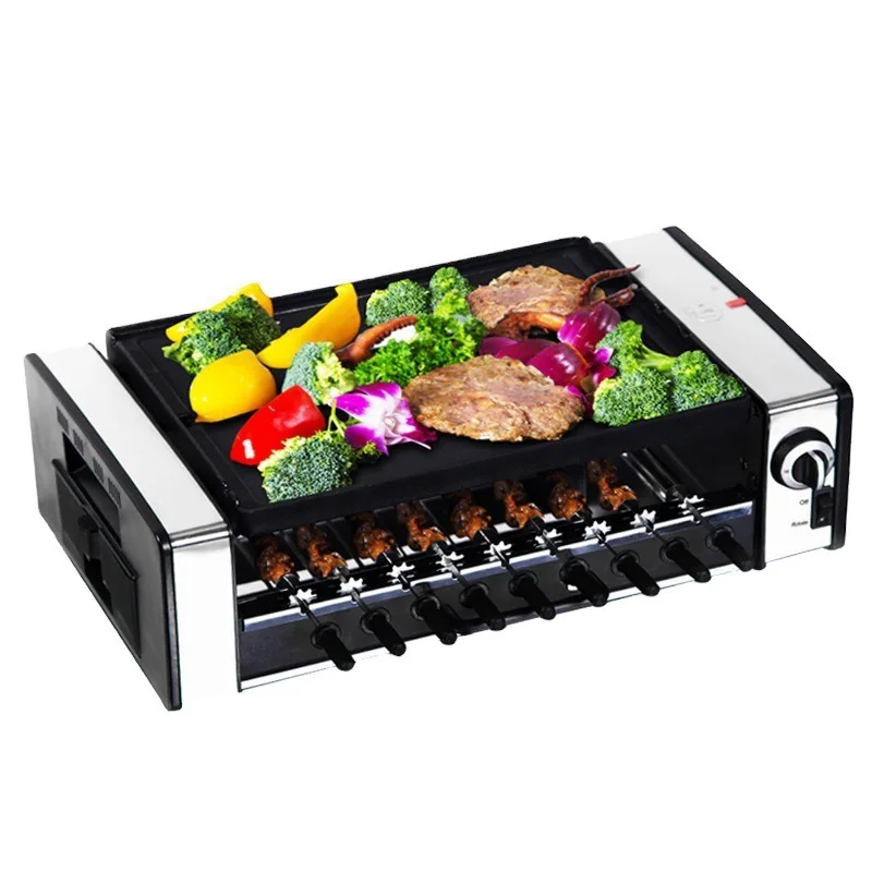 Electric Oven Household Three-layer Rotisserie Machine Non-stick Electric Grill Pan Nine Skewers Rotary Stringer Machine
Electric Oven Household Three-layer Rotisserie Machine Non-stick Electric Grill Pan Nine Skewers Rotary Stringer Machine