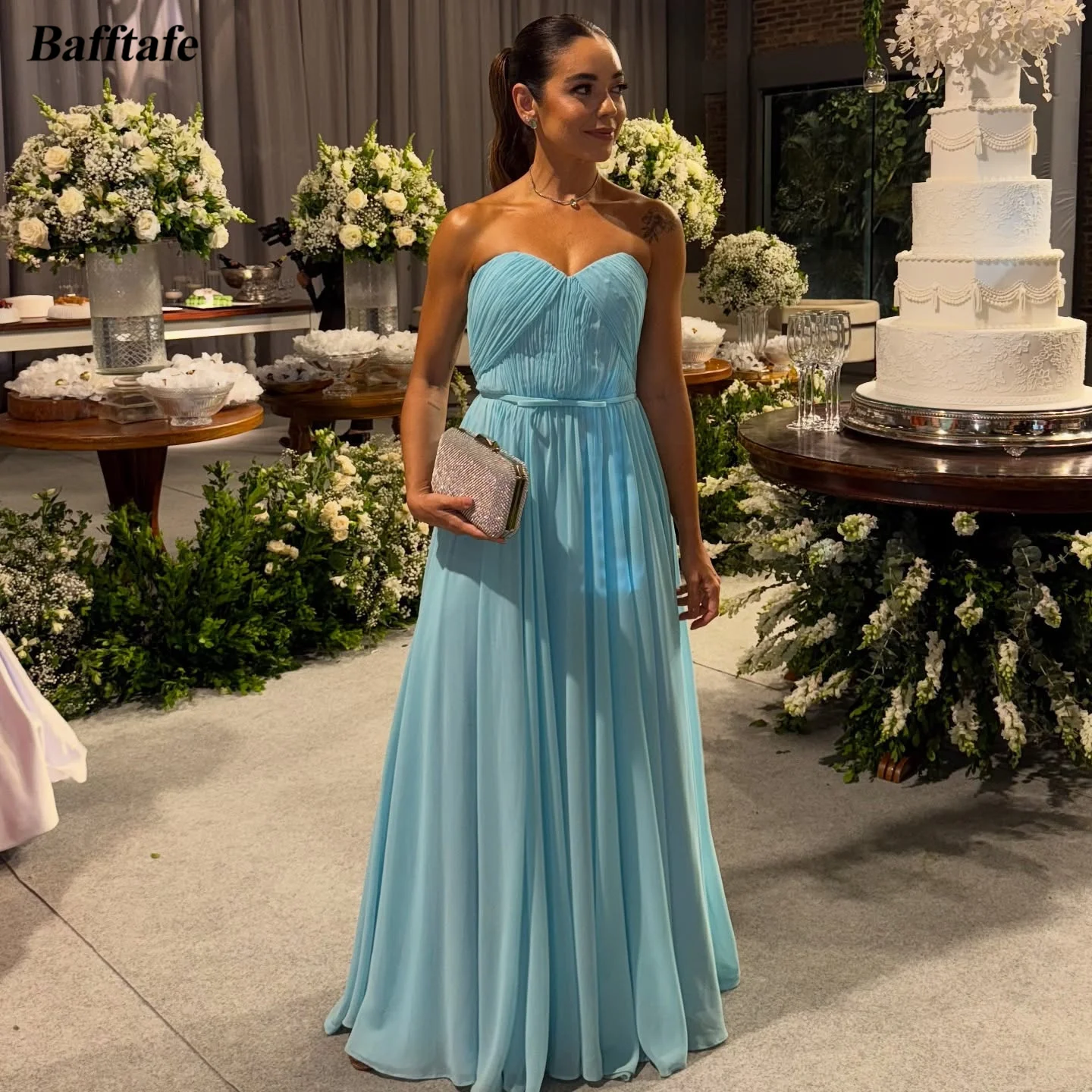 Bafftafe A Line Chiffon Arabic Customized Prom Dresses Formal Party Pleated Blue Women's Evening Gowns Special Occasion Dress
Bafftafe A Line Chiffon Arabic Customized Prom Dresses Formal Party Pleated Blue Women's Evening Gowns Special Occasion Dress
