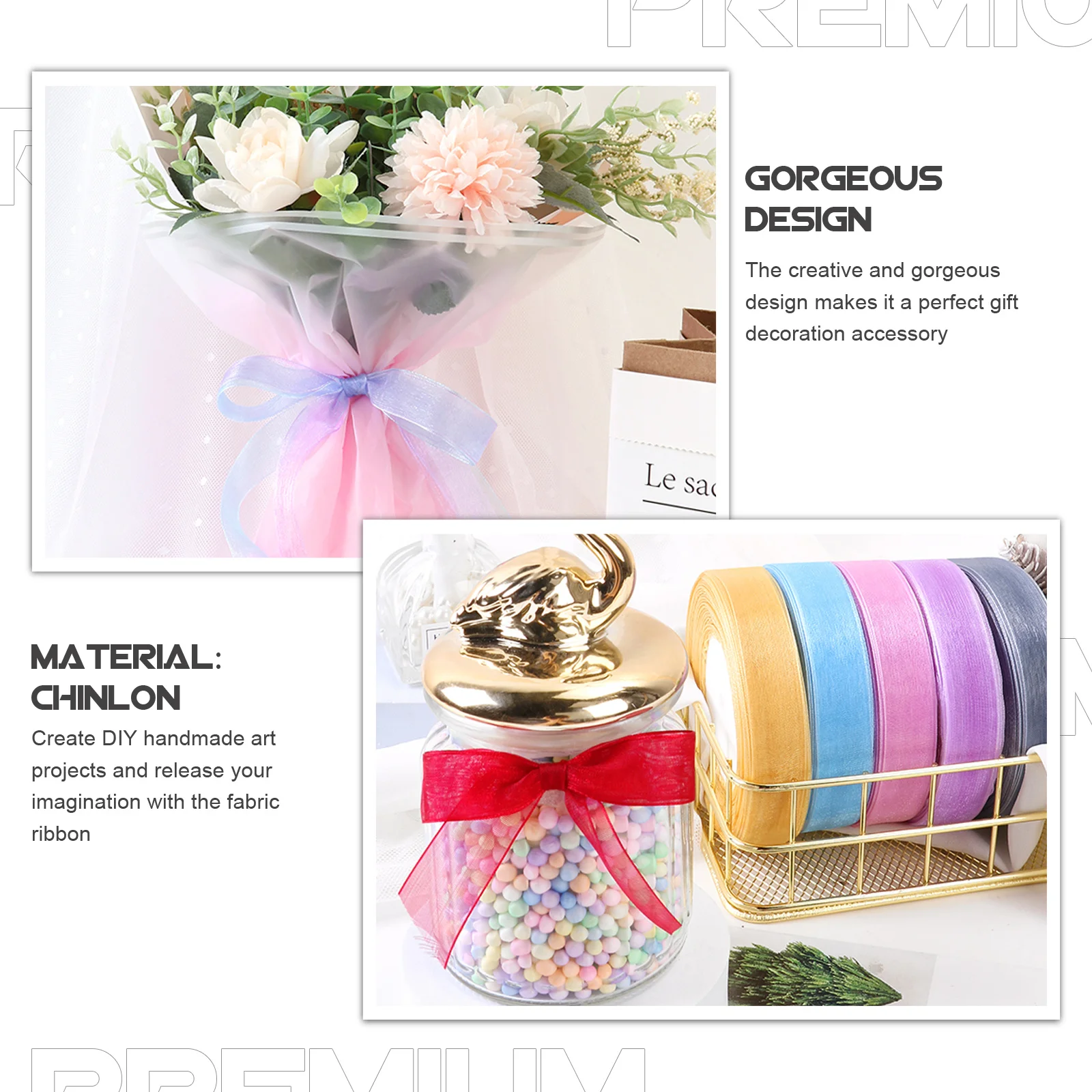 4pcs 4 Rolls Transparent Organza Ribbon For Gift Wrapping Cake Box Tying Ribbons Floral Bouquet Supplies Diy Craft Decor Bowknot
4pcs 4 Rolls Transparent Organza Ribbon For Gift Wrapping Cake Box Tying Ribbons Floral Bouquet Supplies Diy Craft Decor Bowknot