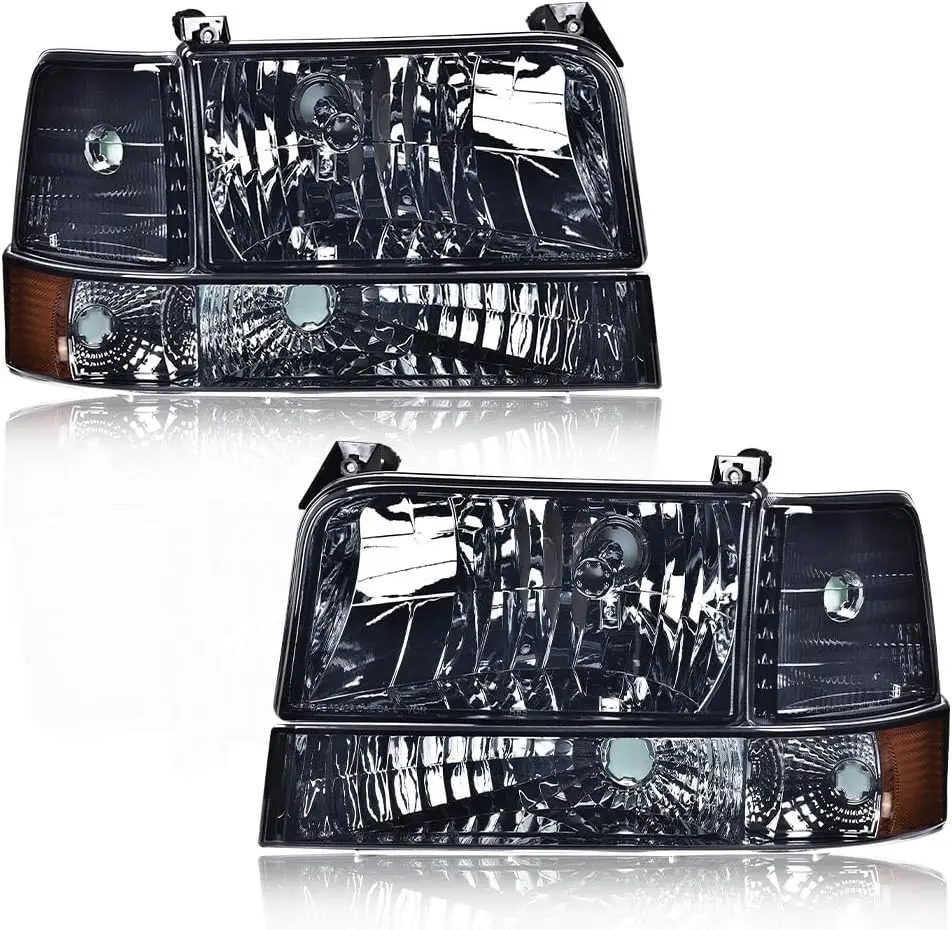 Headlights w/Corner Signal Lamp & Bumper Lamps Compatible with 1992-1996 Ford F150 Bronco/Fit 1992-1997 Ford F250 F350 Chrome Ho
Headlights w/Corner Signal Lamp & Bumper Lamps Compatible with 1992-1996 Ford F150 Bronco/Fit 1992-1997 Ford F250 F350 Chrome Ho