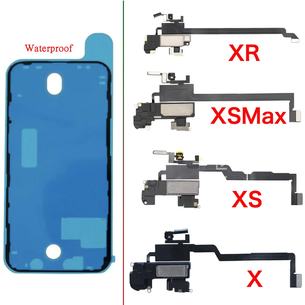 Динамик для наушников с заменой гибкого кабеля для iPhone X XR XS Max Верхний громкий динамик включает в себя датчик освещенности и водонепроницаемый экран
Динамик для наушников с заменой гибкого кабеля для iPhone X XR XS Max Верхний громкий динамик включает в себя датчик освещенности и водонепроницаемый экран