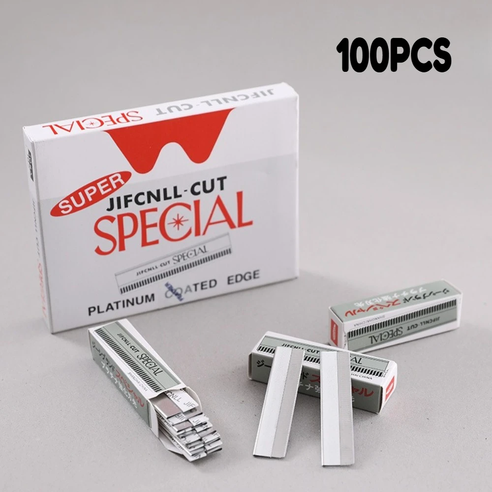 100Pcs/Box Stainless Steel Eyebrow Trimming Razors Blades Special High Quality Eyebrow Shaving Knife Hair Remover for Home
100Pcs/Box Stainless Steel Eyebrow Trimming Razors Blades Special High Quality Eyebrow Shaving Knife Hair Remover for Home
