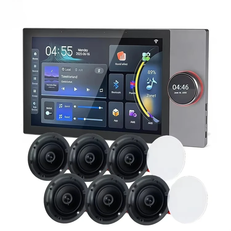 Background Music Host 8*30W 2 Zones Intelligent Central Control Panel Knob Wall Amplifier Smart Home Theater Systems Full Set
Background Music Host 8*30W 2 Zones Intelligent Central Control Panel Knob Wall Amplifier Smart Home Theater Systems Full Set