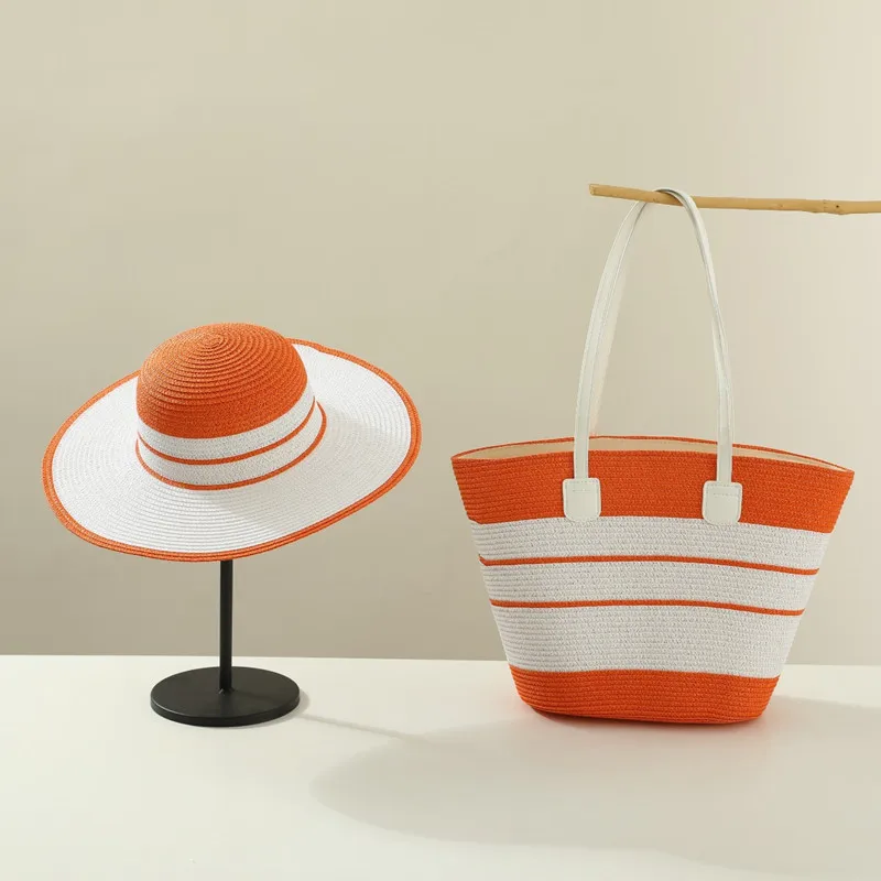 2025 New Fashion Women Summer Straw Handbag Hat Set Colorful Striped Hand-knitted Outdoor Sun Hat Beach Bag Suit Ladies Totes
2025 New Fashion Women Summer Straw Handbag Hat Set Colorful Striped Hand-knitted Outdoor Sun Hat Beach Bag Suit Ladies Totes