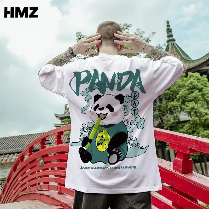 HMZ Oversized Tee Bamboo Leaf Panda Print Loose Short Sleeve Summer Men's Hip Hop Top Pure Cotton T-Shirt Ins Couple Clothing
HMZ Oversized Tee Bamboo Leaf Panda Print Loose Short Sleeve Summer Men's Hip Hop Top Pure Cotton T-Shirt Ins Couple Clothing