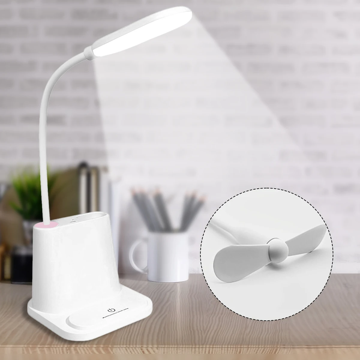 LED Desk Lamp 1200mAh Reading Desktop Lamp with Pen/Phone Holder USB Touch Control Bedside Study Table Lamp for Home desk 2023
LED Desk Lamp 1200mAh Reading Desktop Lamp with Pen/Phone Holder USB Touch Control Bedside Study Table Lamp for Home desk 2023