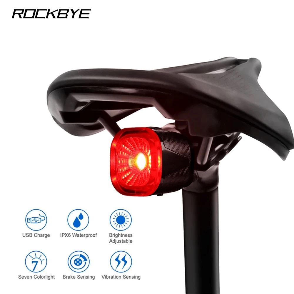 Rockbye Smart Bike Rear Lights Safety IPX6 Waterproof Brake Auto Stop LED Bicycle Taillight USB Rechargeable Cycling Tail Lamps
Rockbye Smart Bike Rear Lights Safety IPX6 Waterproof Brake Auto Stop LED Bicycle Taillight USB Rechargeable Cycling Tail Lamps