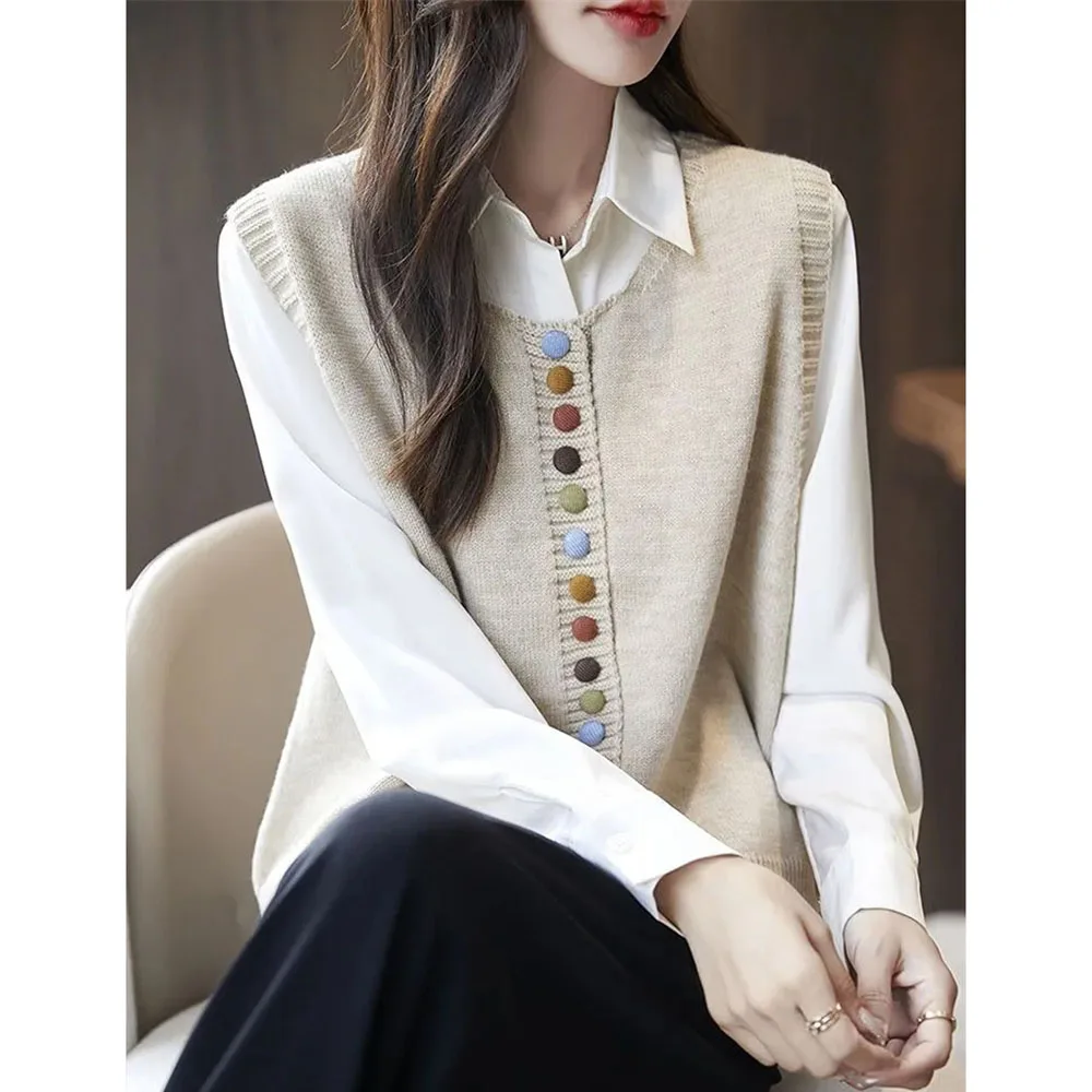 Женский свитер, жилет, весна-лето, вязаный кардиган без рукавов, свитер, куртка, новый повседневный мягкий короткий вязаный свитер, жилет
Женский свитер, жилет, весна-лето, вязаный кардиган без рукавов, свитер, куртка, новый повседневный мягкий короткий вязаный свитер, жилет